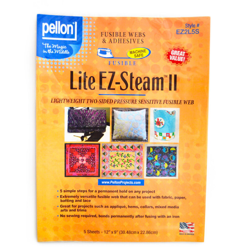 The front of the Lite EZ-Steam II fusible web pack by Pellon