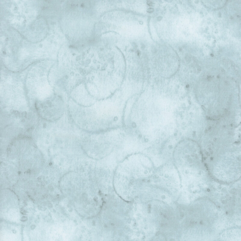 pastel aqua mottled fabric with tonal swirls and circles all over for a textured effect
