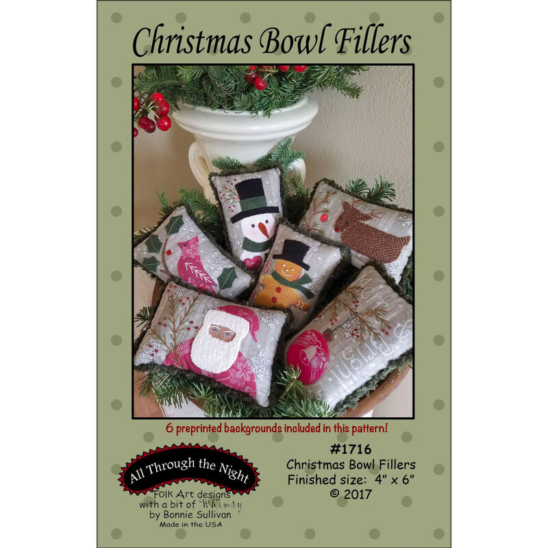 The front of the Christmas Bowl Fillers pattern by All Through The Night