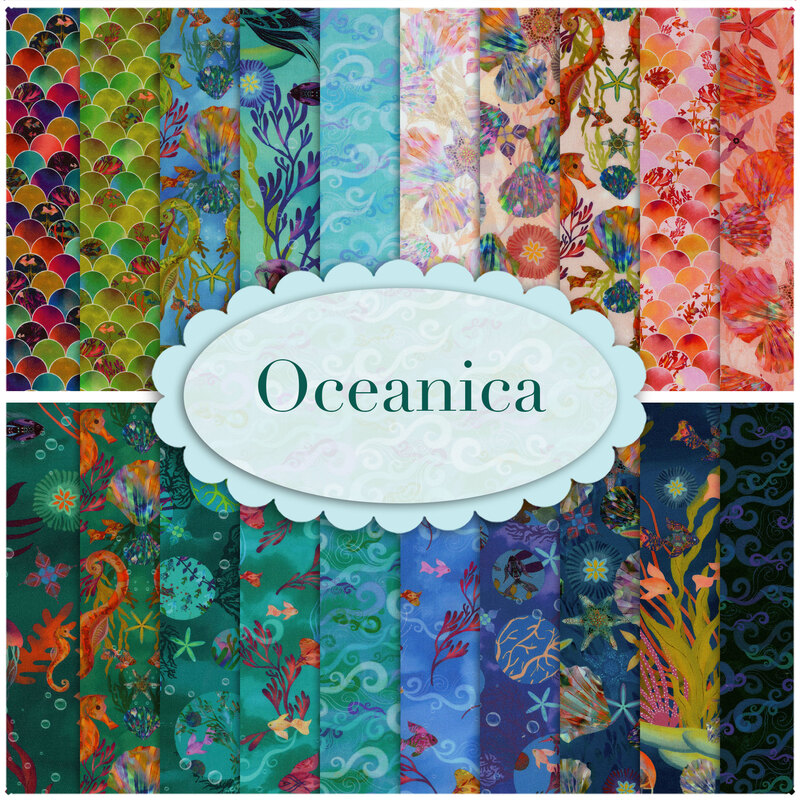 Oceanica 20 FQ Set from Robert Kaufman Fabrics Shabby Fabrics