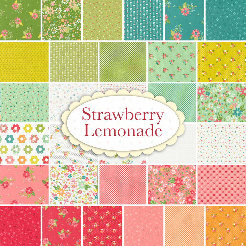 Tossed Blooms Strawberry Fabric Yardage, SKU: 20484 11