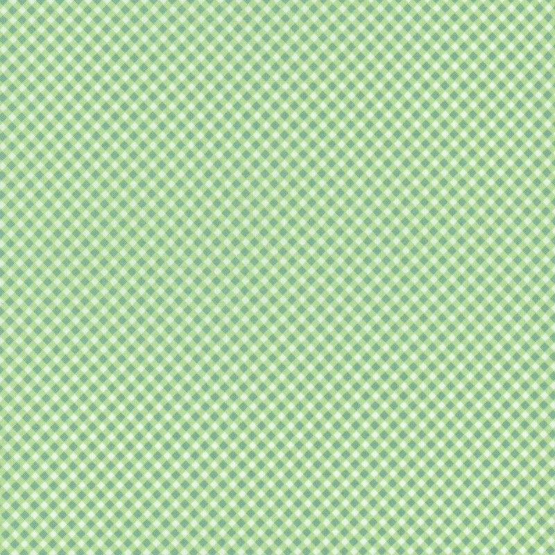 fabric featuring a lovely light mint green and white gingham print