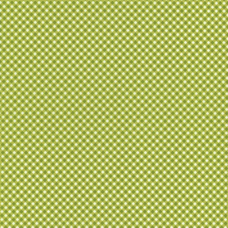 fabric featuring a bright lime green and white gingham print