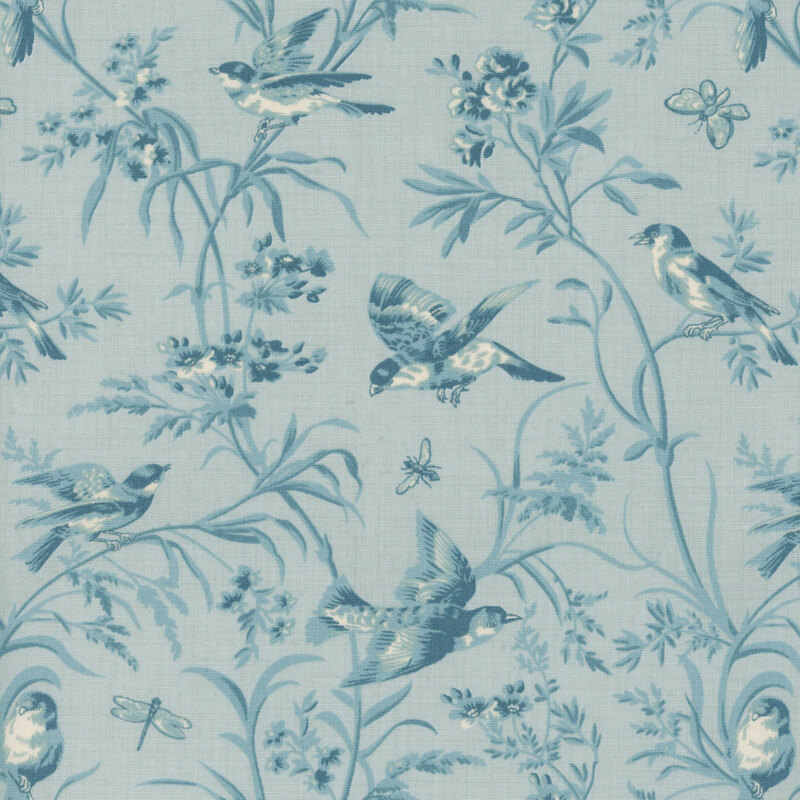 Antoinette 13950-14 Ciel Blue by French General for Moda Fabrics ...