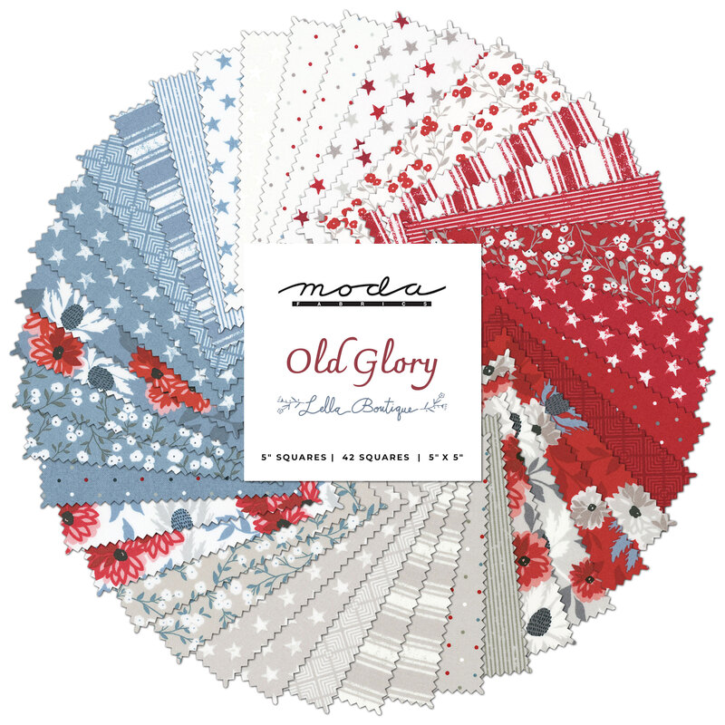 Old Glory Charm Pack by Lella Boutique for Moda Fabrics | Shabby Fabrics