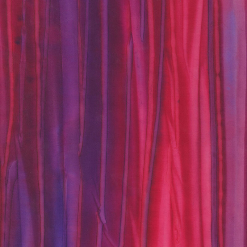 vibrant purple watercolor fabric featuring gentle transitions between various shades of pink, fuchsia, purple, and blue lines