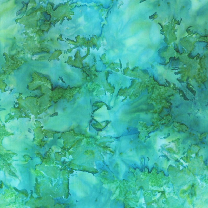 stunning aqua and sea green watercolor fabric