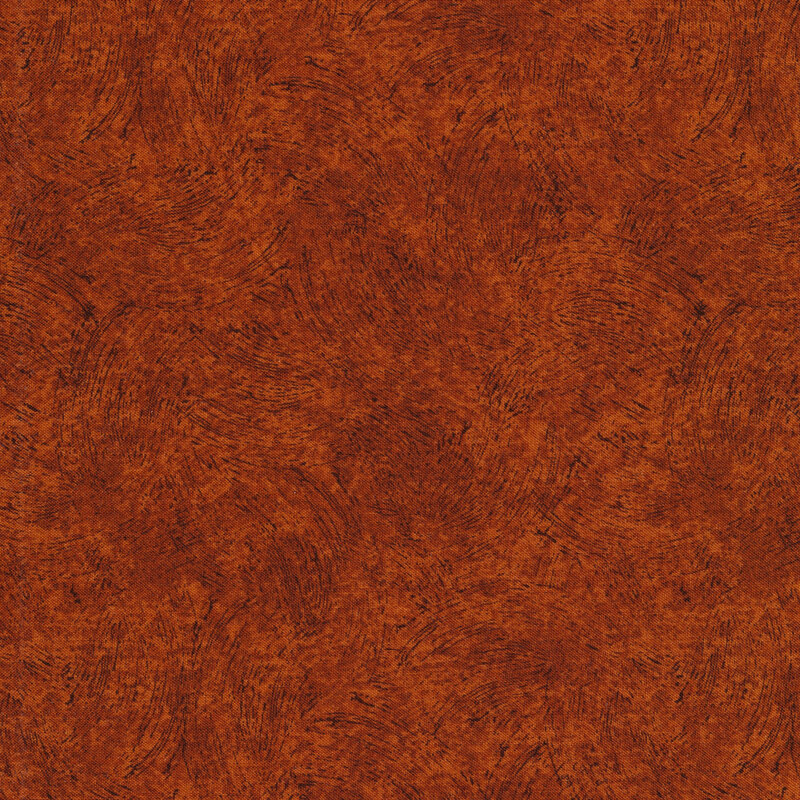burnt orange fabric featuring tonal brushstroke texturing