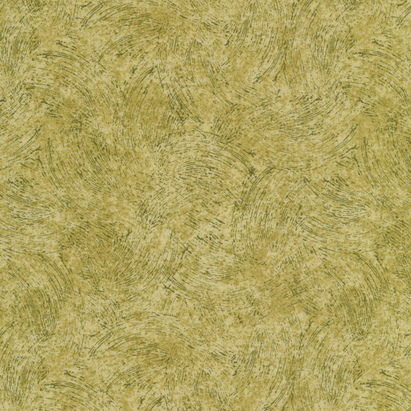 light olive fabric featuring tonal brushstroke texturing