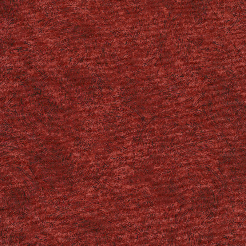 crimson red fabric featuring tonal brushstroke texturing