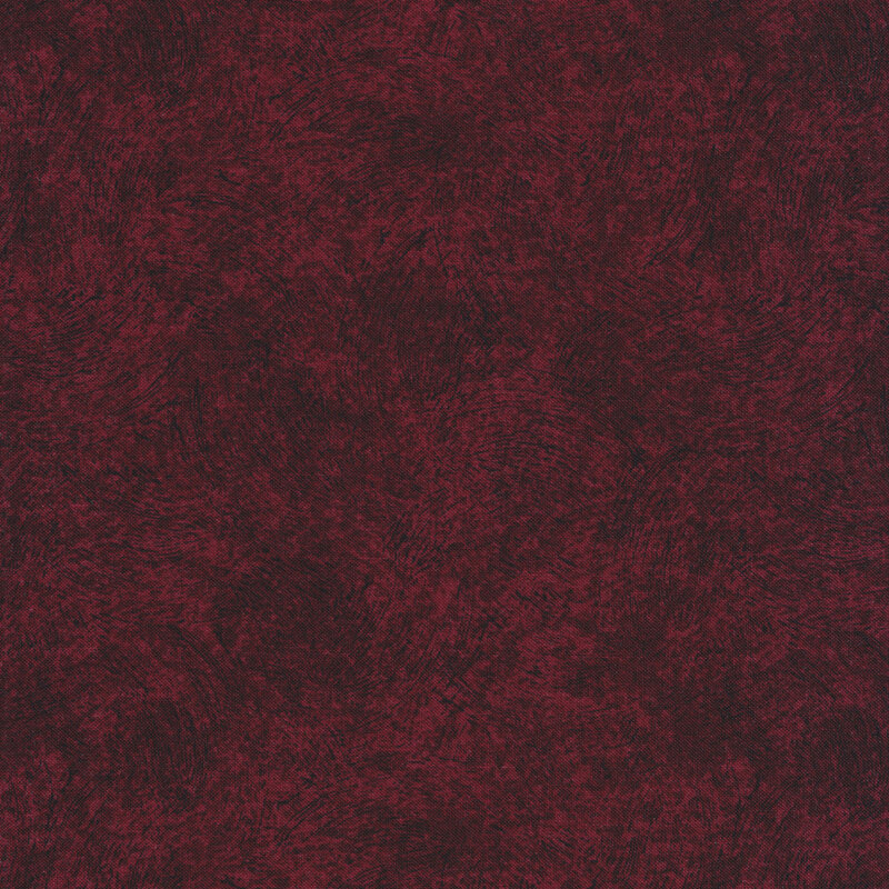 dark burgundy fabric featuring tonal brushstroke texturing