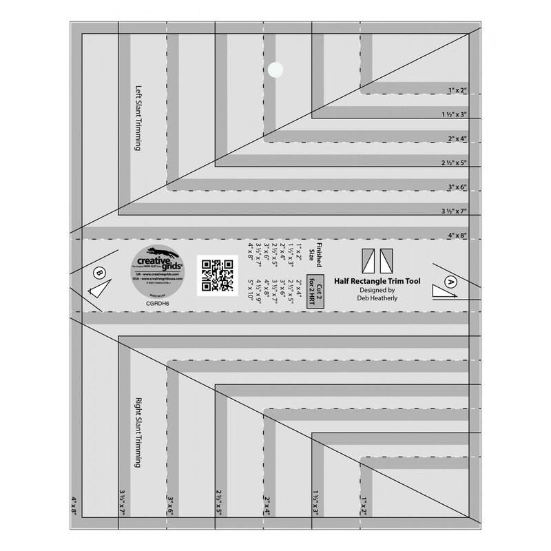 A Creative Grids half rectangle trim tool on a white background
