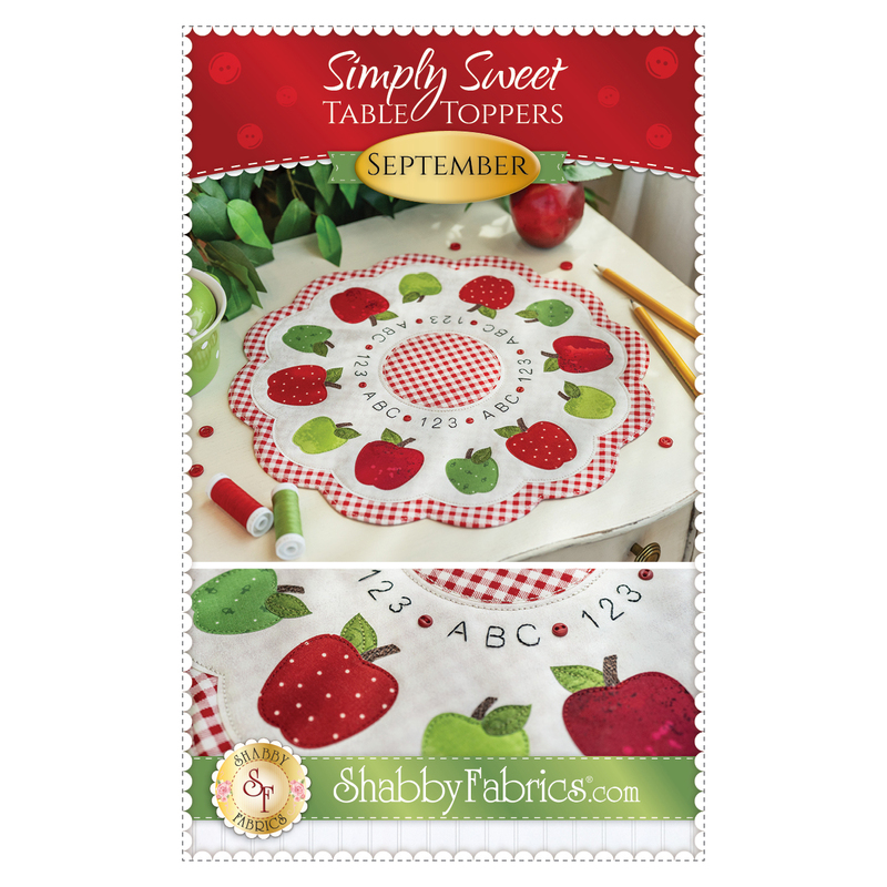 front cover of the Simply Sweet Table Topper Kit - September featuring the title and designer with a photo of the finished project.