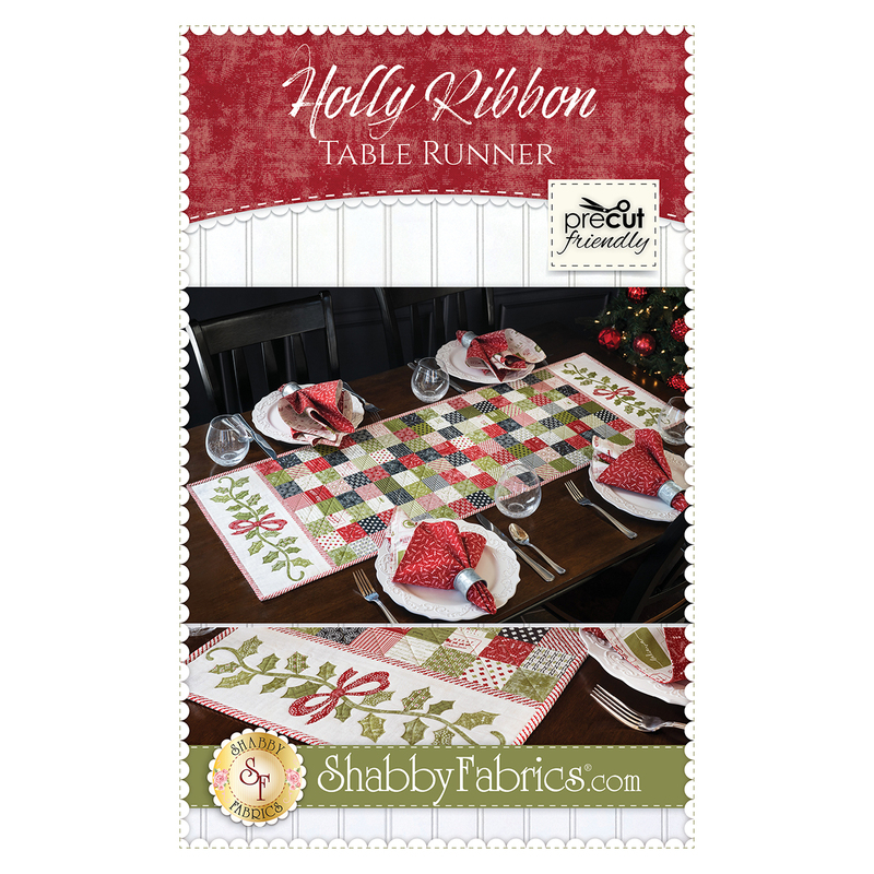 Front cover of the table runner pattern booklet featuring the title, designer, and photo of the finished project