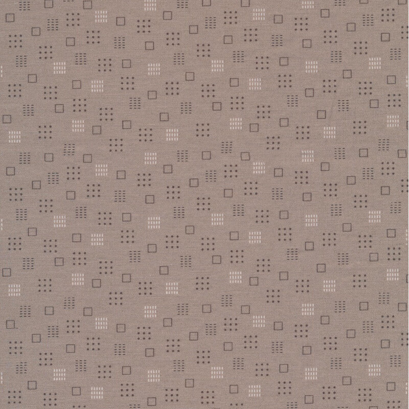 gray fabric featuring scattered square shapes in various shades of gray