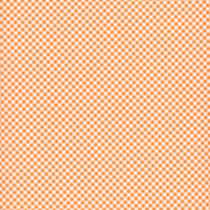 fabric featuring a lovely orange and white gingham print