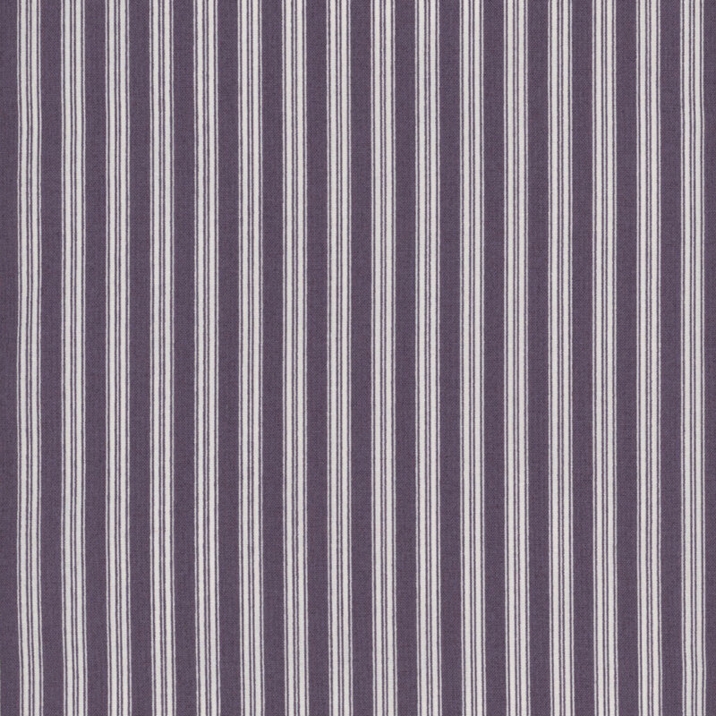 Heather purple and white fabric featuring a striped pattern
