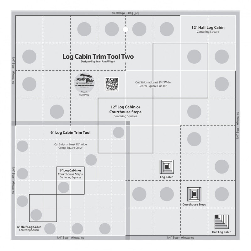 Diagramed Creative Grids Log Cabin Trim Tool Two 