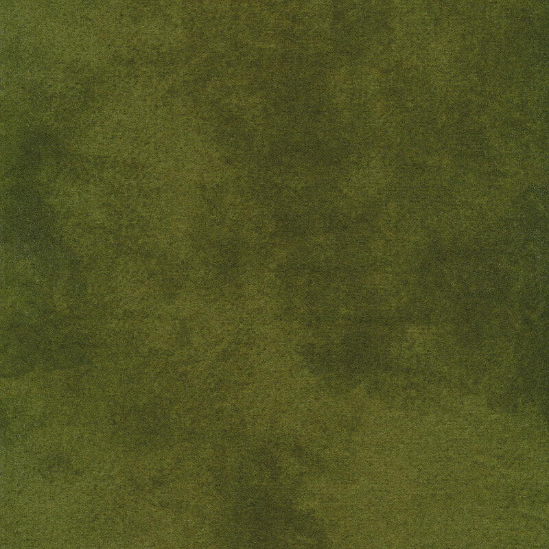 Mottled dark green flannel fabric
