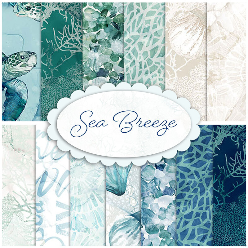 Sea Breeze 13 FQ Set by Deborah Edwards and Melanie Samra for Northcott ...