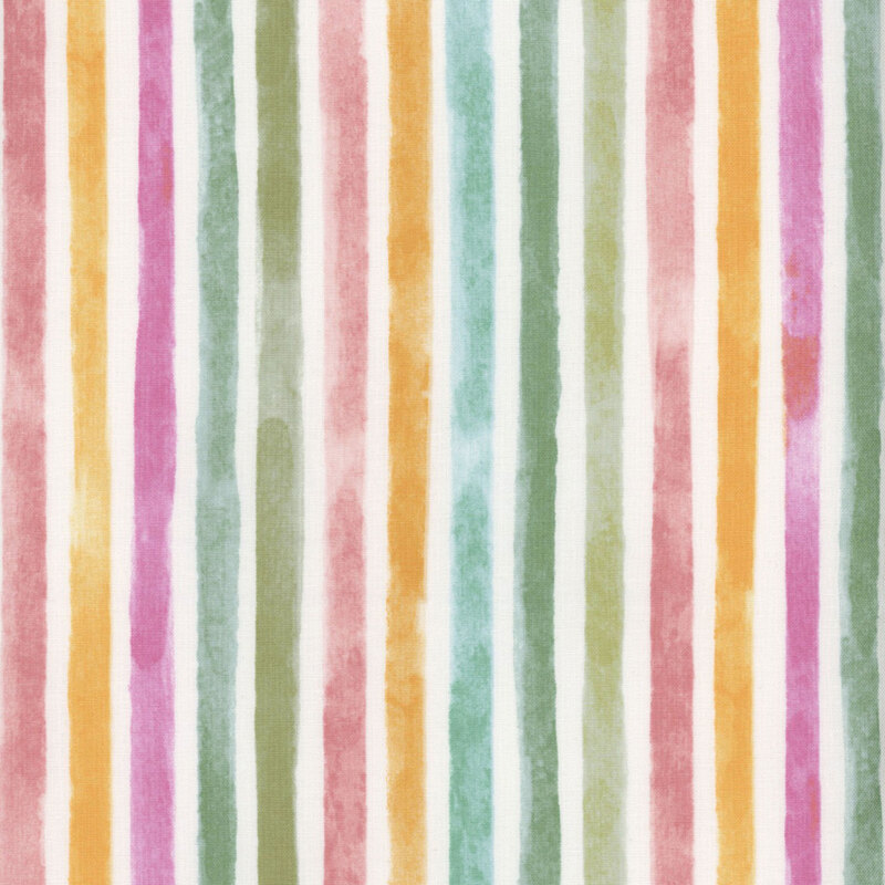 Fabric with colorful pastel stripes