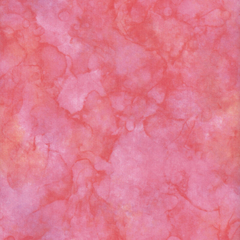Mottled pink fabric with shades of peach and magenta
