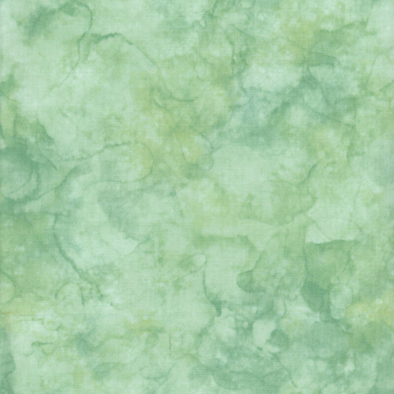 Mottled green fabric with shades of mint