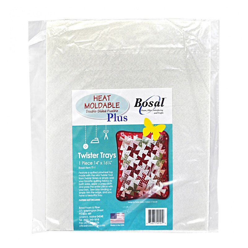 Image of Bosal Heat Moldable Double Sided Precut Twister Tray in a plastic bag on a white background
