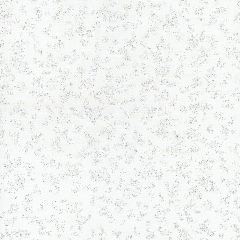 White on white with glitter finish