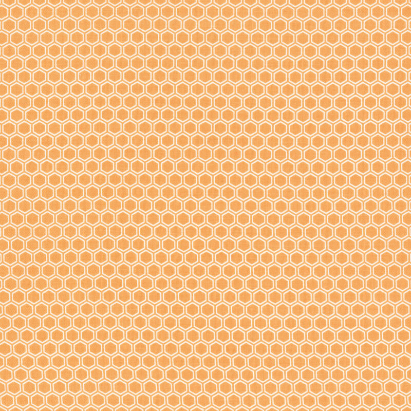 orange fabric featuring a white honeycomb texture