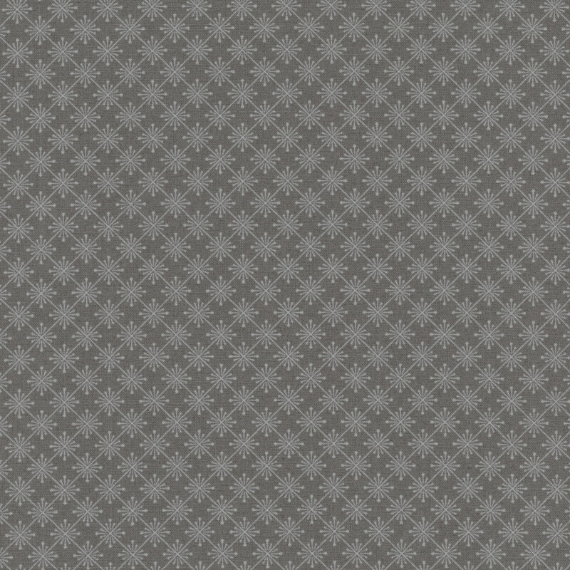 gray fabric featuring a light gray burst grid pattern
