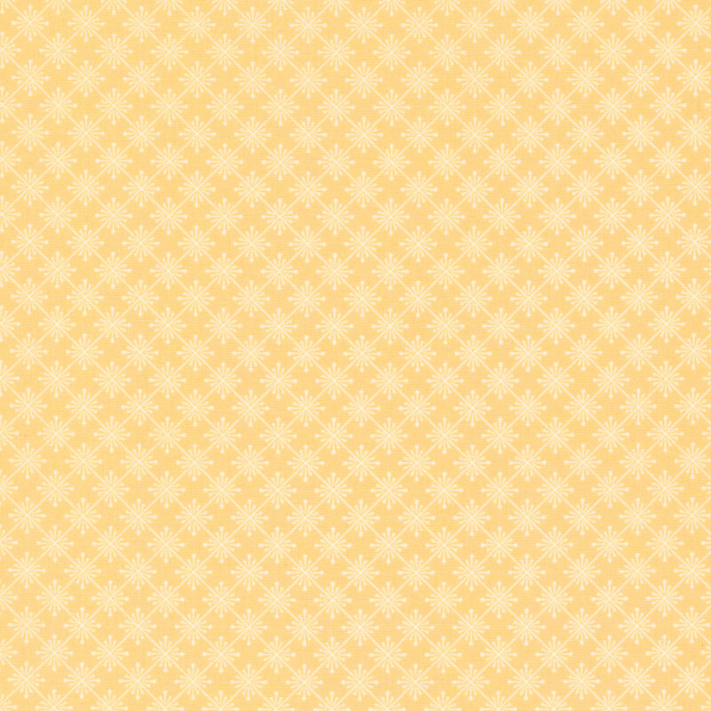 yellow fabric featuring a light yellow burst grid pattern