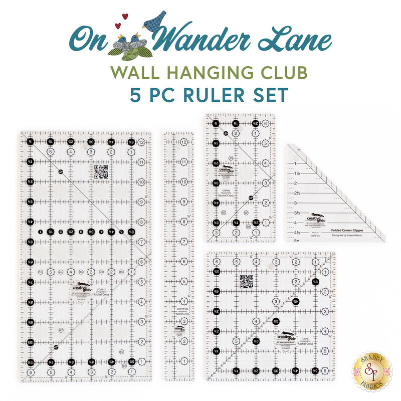 On Wander Lane - Wall Hanging Club - Creative Grids Ruler Set - 5 pack