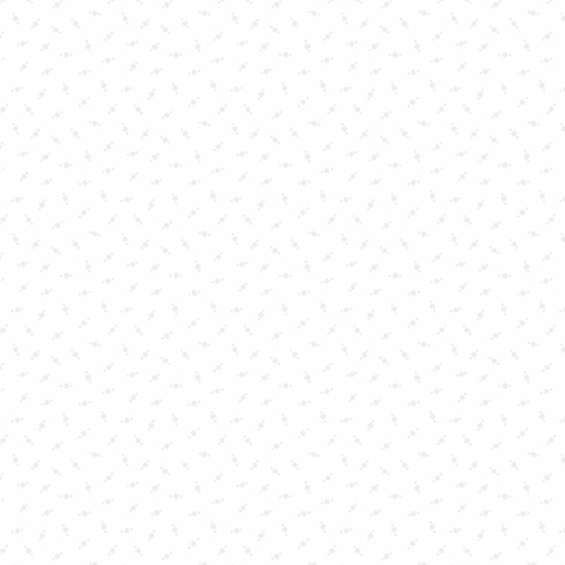 white on white tonal fabric featuring tossed abstract candy dots