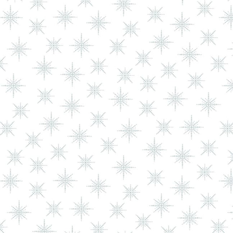 Digital image of white fabric with a starburst pattern all over
