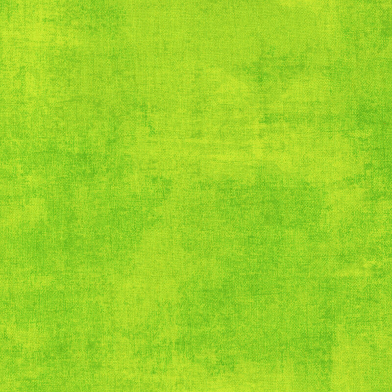 vibrant lime green fabric featuring bright green dry-brushed texturing