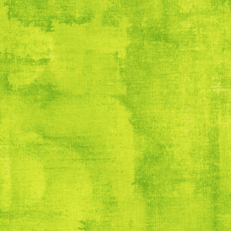 bright chartreuse fabric featuring vivid green dry-brushed texturing