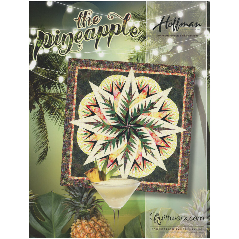 Front of the Pineapple pattern, a bright explosion of shapes and colors that evoke leaves and fruit