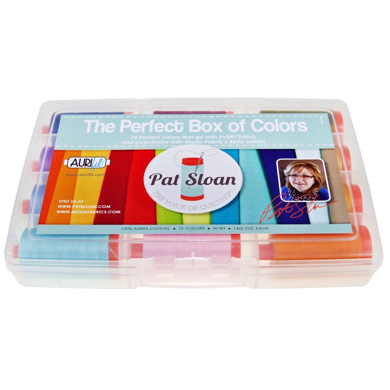 12 Large Spools Cotton 50wt Pat Sloan Perfect Box of Colors