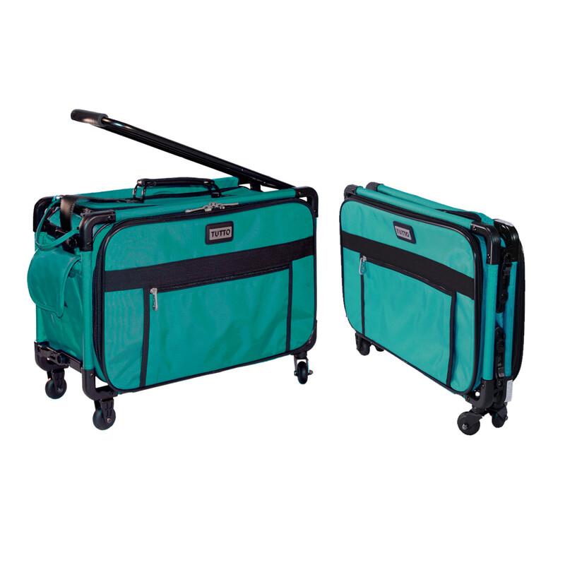 Tutto Sewing Machine Case On Wheels Medium 20in Turquoise