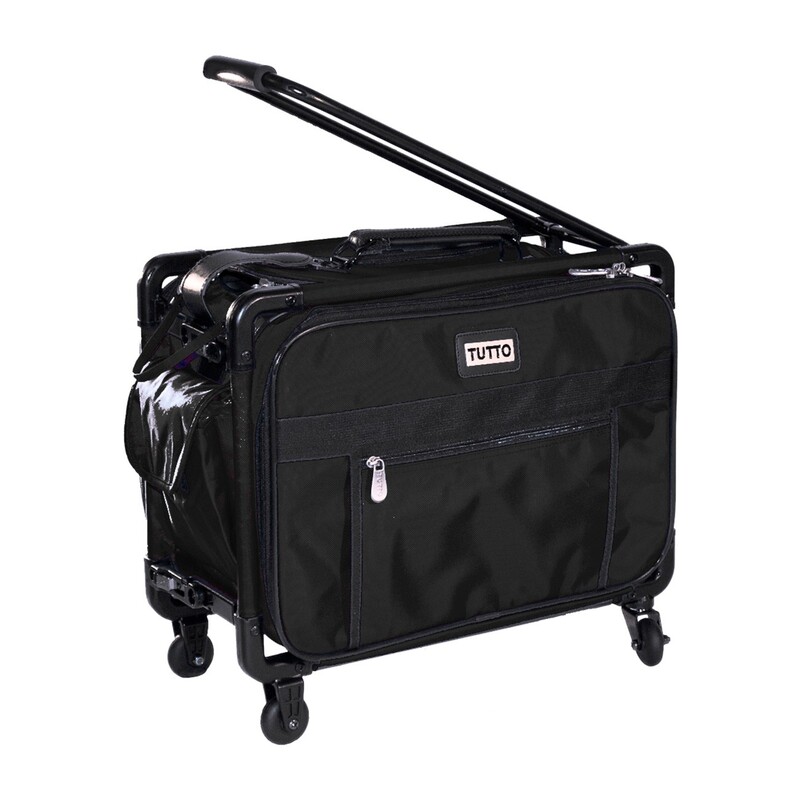 Tutto Sewing Machine Case On Wheels Small 17in Black