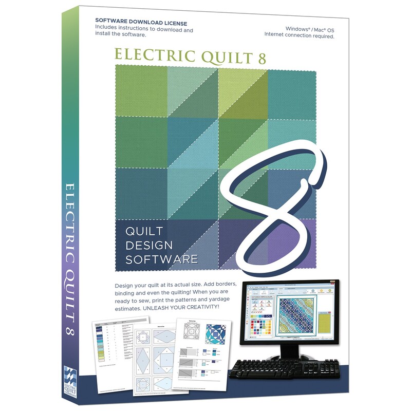 Front cover of Electric Quilt 8 Quilt Design EQ8 Software