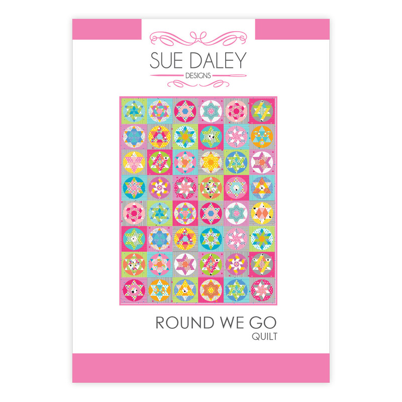 Front of Round We Go Full Set Block Of The Month pattern
