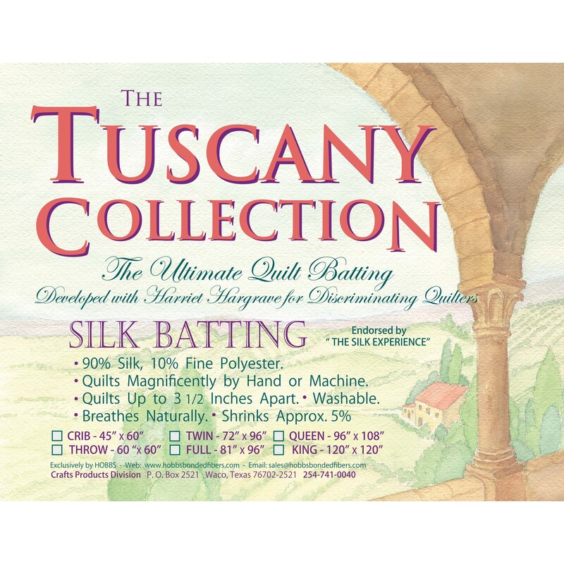 Batting Tuscany Silk Polyester Blend 120in x 120in King