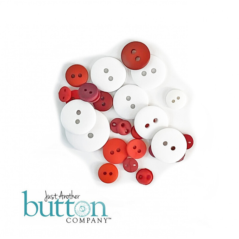 Mistletoe Crossing buttons gathered in a lovely pile