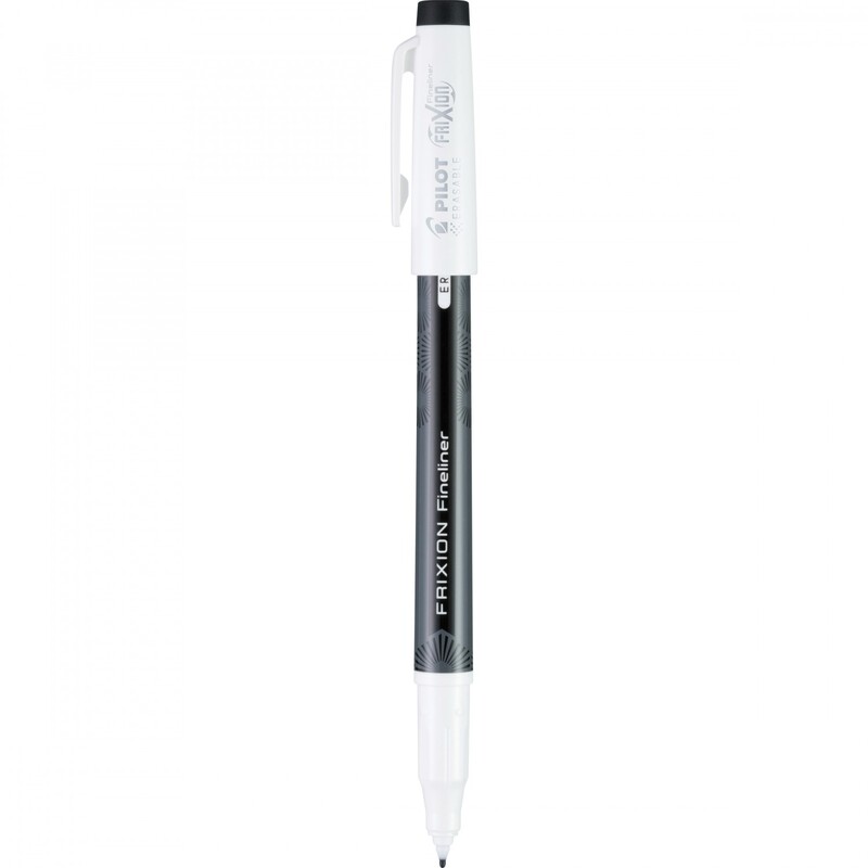 Frixion Fineliner Black, with the cap off