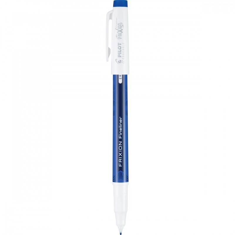 Frixion Fineliner Blue, with the cap off
