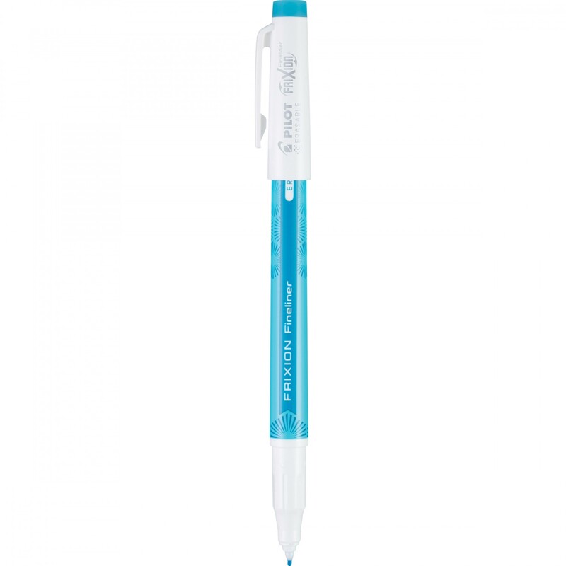 Frixion Fineliner Periwinkle, with the cap off