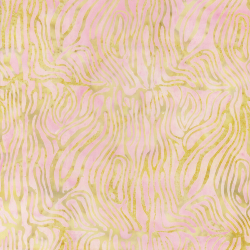 Light pink and light green zebra striped patterned fabric.