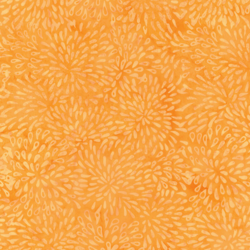 Orange fabric with light cream-colored bursts.